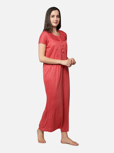 Be You Pack Of 2 Women Striped Maxi Nightdress