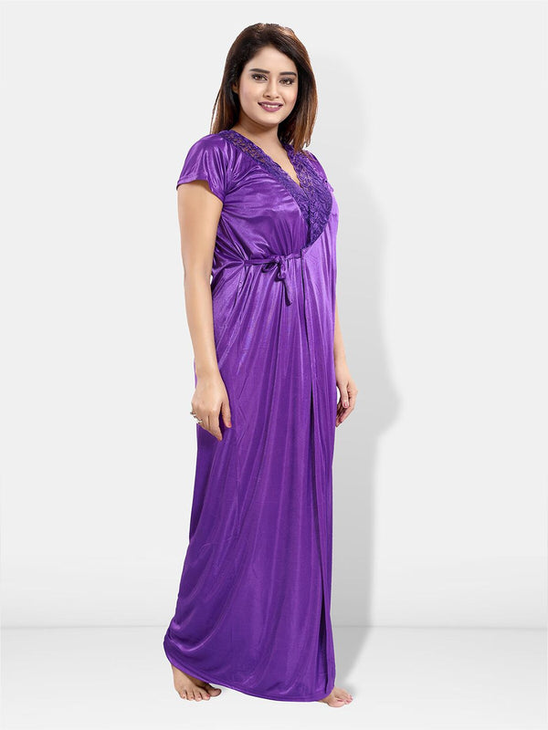 Be You Pack of 5 Lace Insert Satin Nightwear Set