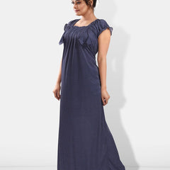 Be You Polka Dot Printed Square Neck Satin Maxi Nightdress