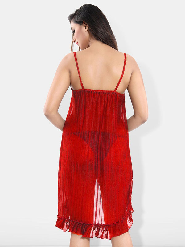 Be You Self Design Shoulder Straps Net Baby Doll