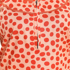 Be You Polka Dots Printed Round Neck Pure Cotton Maxi Nightdress