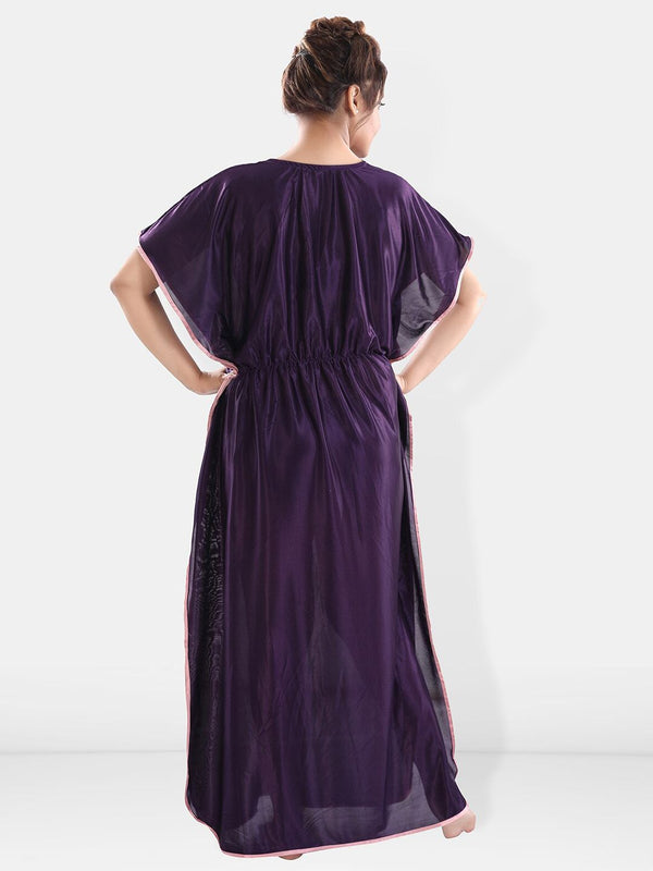 Be You V-Neck Satin Maxi Kaftan Nightdress