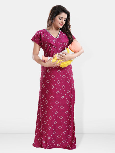 Be You Women Pack Of 2 Printed Maxi Nightdress