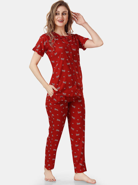 Be You Floral Printed Night Suit