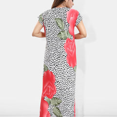 Be You Printed Satin Maternity Feeding Maxi Nightdress