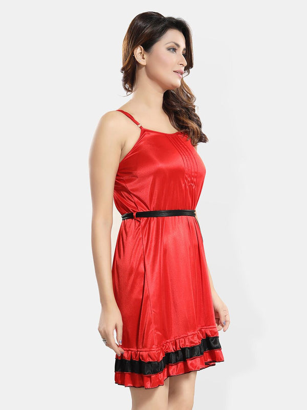 Be You Shoulder Straps Satin Wrap Nightdress With Robe