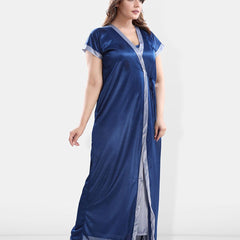 Be You Shoulder Straps Satin Maxi Nightdress with Robe