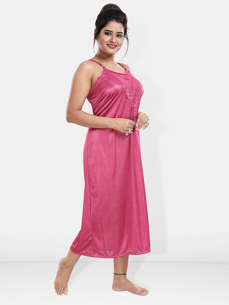 Be You Maxi Satin Wrap Nightdress With Robe