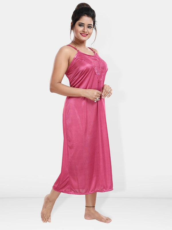 Be You Maxi Satin Wrap Nightdress With Robe