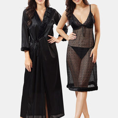Be You Self Design Nightdress With Robe
