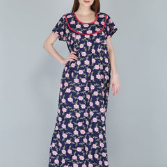 Be You Women Printed Maternity Maxi Nightdress