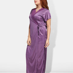 Be You V-Neck Maxi Wrap Nightdress With Robe