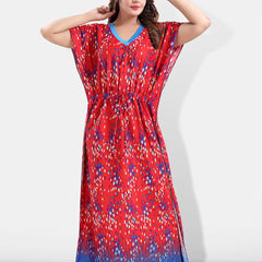 Be You Printed Satin Maxi Kaftan Nightdress