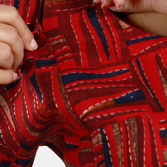Be You Geometric Printed Round Neck Maternity Straight Kurta