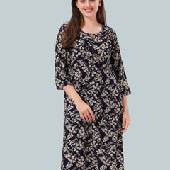 Be You Women Foil Printed Maternity Kurta