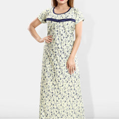 Be You Floral Printed Maxi Satin Maternity Nightdress