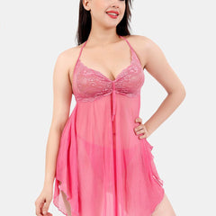 Be You Halter Neck Net Baby Doll