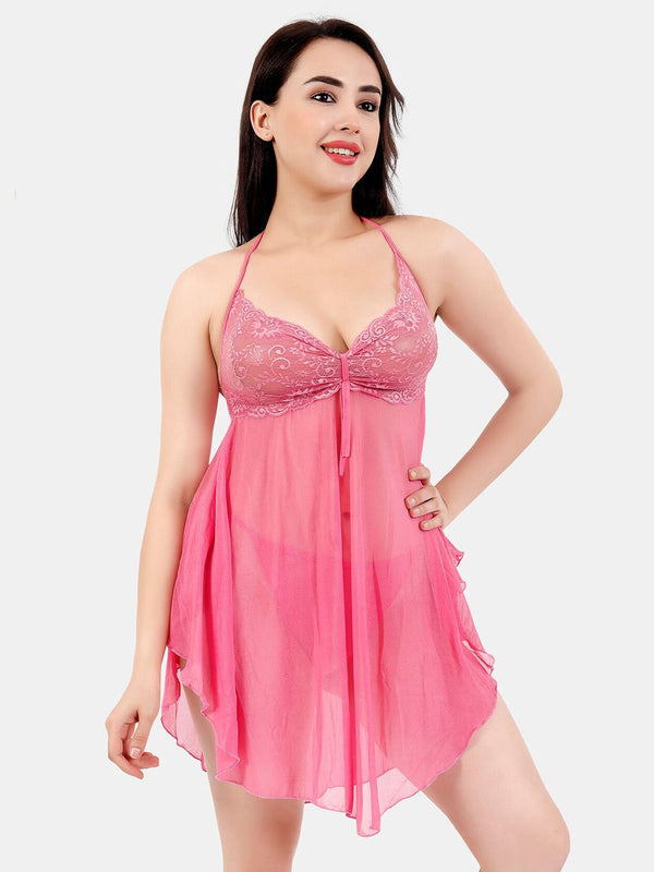 Be You Halter Neck Net Baby Doll