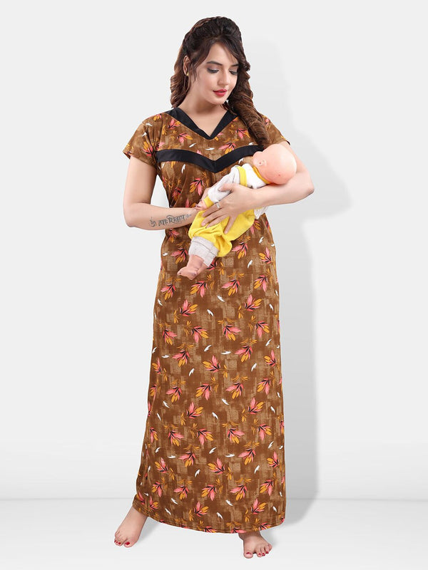 Be You Floral Printed Maxi Maternity Nightdress