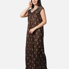 Be You Pack Of 2 Women Floral Printed Maxi Nightdress