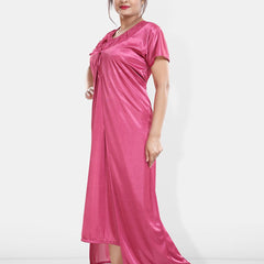 Be You Maxi Satin Wrap Nightdress With Robe