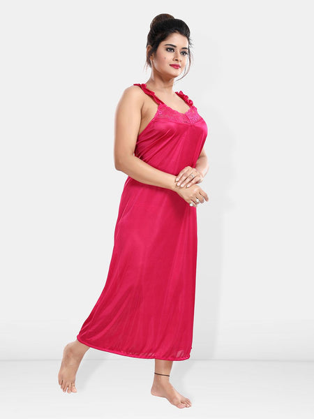 Be You Maxi Satin Wrap Nightdress With Robe
