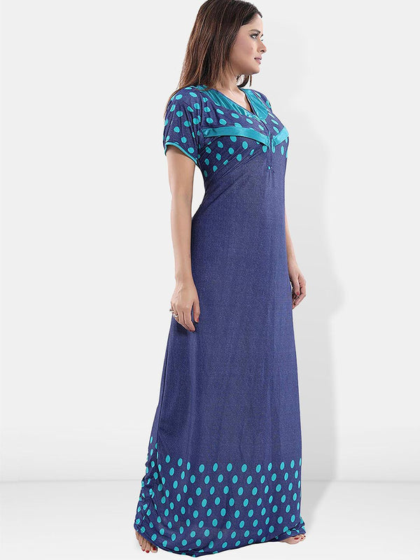 Be You Printed Maternity Satin Maxi Nightdress