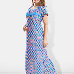 Be You Printed Satin Maternity Maxi Nightdress