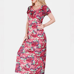 Be You Printed Satin Maternity Maxi Nightdress