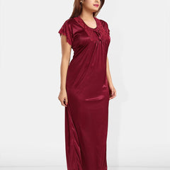Be You Lace Satin Maxi Nightdress