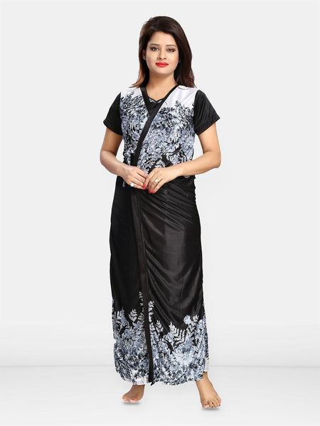 Be You Women Pack Of 2 Printed Maxi Nightdress