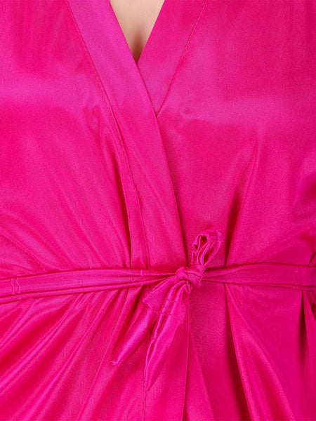Be You Satin Lingerie Set With Robe BUF-3-PCS-SET-2249-L