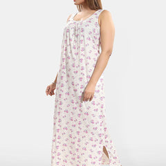 Be You Printed Cotton Maxi Nightdress