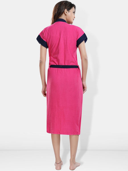 Be You Women Cotton Anti-bacterial Super Soft Bath Robe With Belt