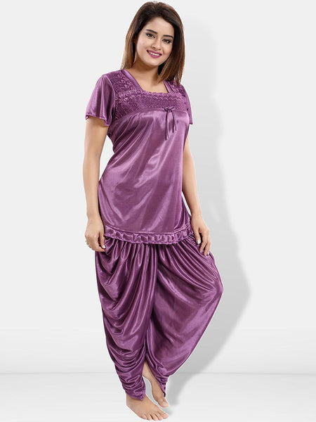 Be You Pack of 2 Square Neck Satin Night suit