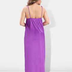 Be You 6 Pieces Satin Maxi Nightdress Set With Robe And Lingerie Set