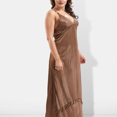 Be You 6 Pieces Satin Maxi Nightdress Set With Robe And Lingerie Set