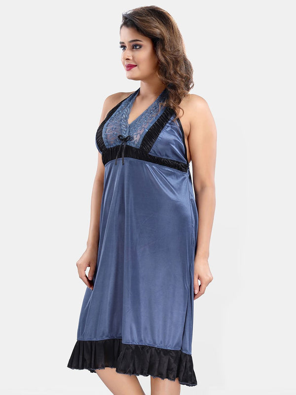 Be You Satin Wrap Nightdress With Robe