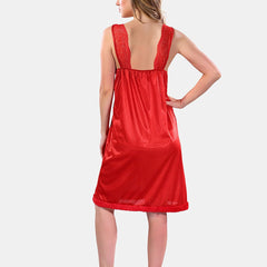 Be You V Neck Lace Up Details Satin Nightdress With Robe