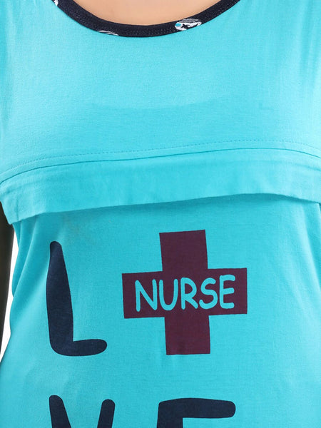 Be You Typography Printed Maternity Night Suit