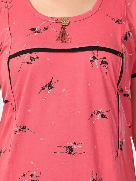 Be You Conversational Printed Maternity Nightdress