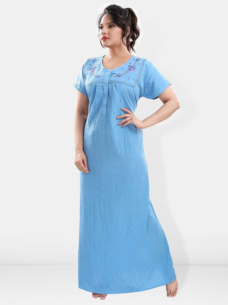 Be You Floral Embroidered Maxi Sweat Nightdress