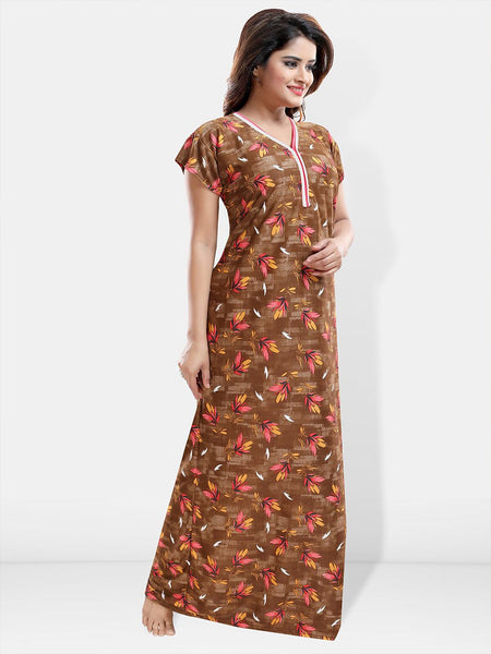 Be You Printed Satin Maxi Nightdress