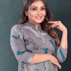 Be You Geometric Printed Top & Trousers Co-Ords