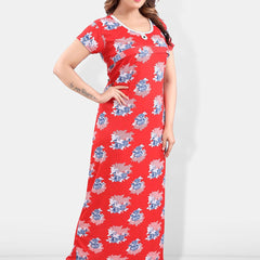 Be You Floral Printed Satin Maxi Maternity Nightdress