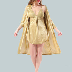 Be You Women Gold-Toned Nightdress