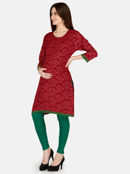 Be You Bandhani Printed Straight Kurta