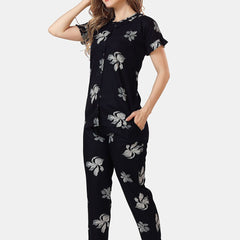 Be You Floral Printed Shirt And Pyjama Night Suit