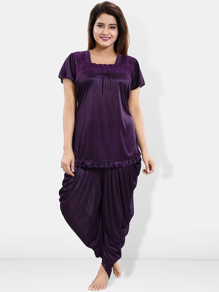 Be You Satin Top & Pyjamas Night suit