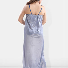 Be You Shoulder Straps Satin Maxi Nightdress with Robe
